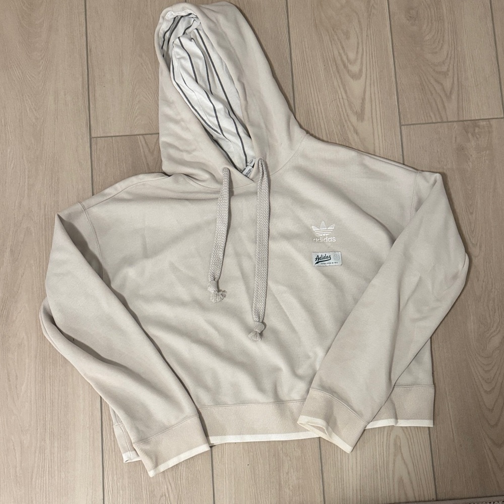 Adidas Light Tan Hoodie Size Medium